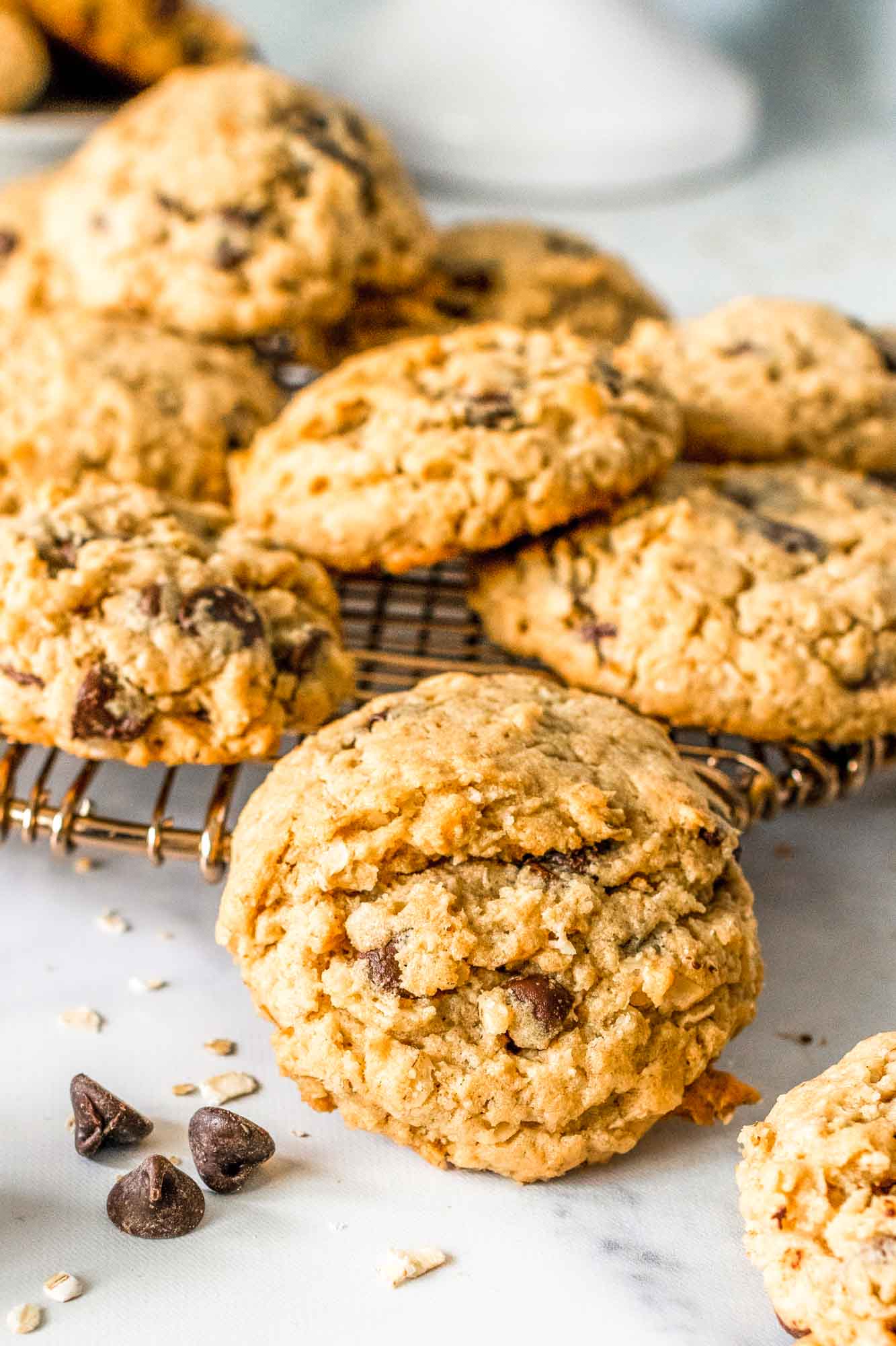Pantry Staple Perfection: Chewy PB Oatmeal Chocolate Chip Cookies